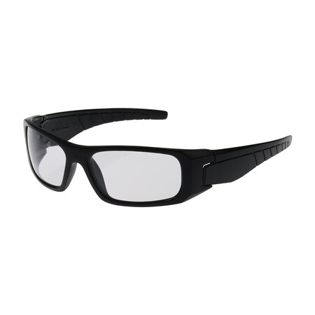 Pip Full Frame Safety Glasses with Black Frame, Clear Lens and Anti-Scratch / Anti-Fog Coating 250-53-0020
